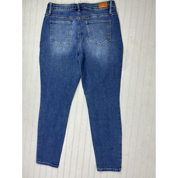 Royalty Size 12 Womens Jeans Hi Rise Skinny Dark Wash Stretch - Picture 5 of 5